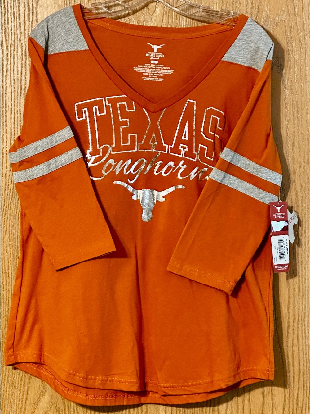 Texas Longhorns Orange V‑Neck Top